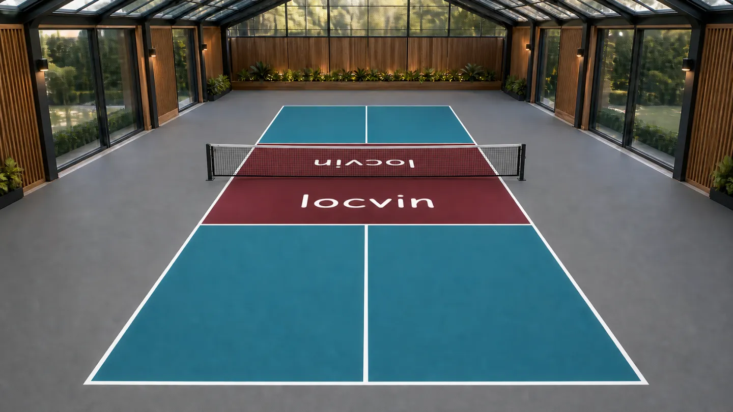 LOCVIN 玻璃屋顶匹克球场配色效果图